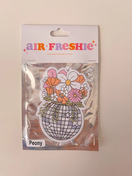 Disco Flowers Car Air Freshener (Peony Scent)