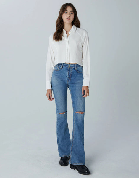 JANET High Rise Flare in Everlast