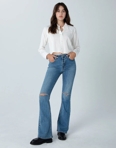JANET High Rise Flare in Everlast