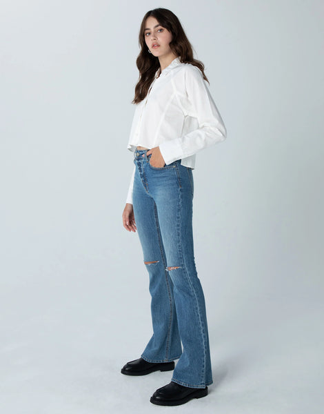 JANET High Rise Flare in Everlast