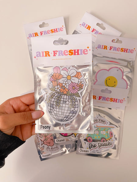 Disco Flowers Car Air Freshener (Peony Scent)