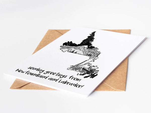 Sending Greetings from Newfoundland; Greeting Card