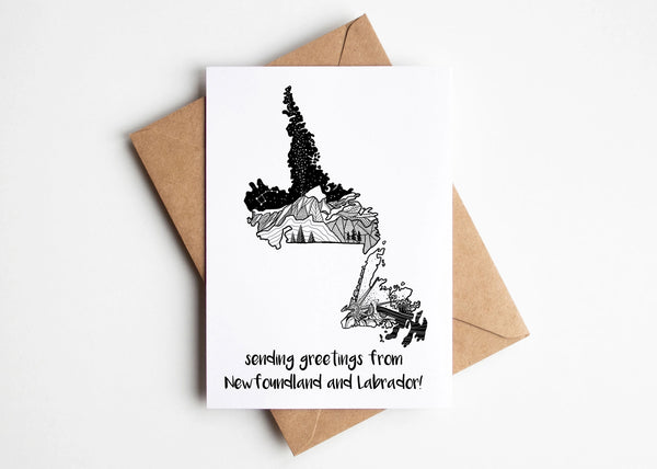 Sending Greetings from Newfoundland; Greeting Card