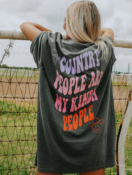 Country People Are My Kind of People (Front + Back) Graphic (LAST ONE)