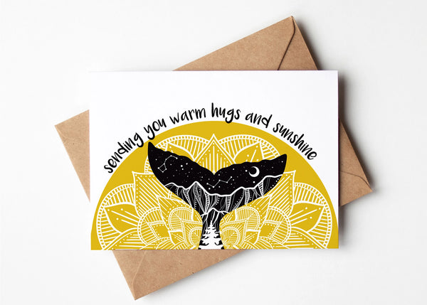 Sending You Warm Hugs and Sunshine; Greeting Card