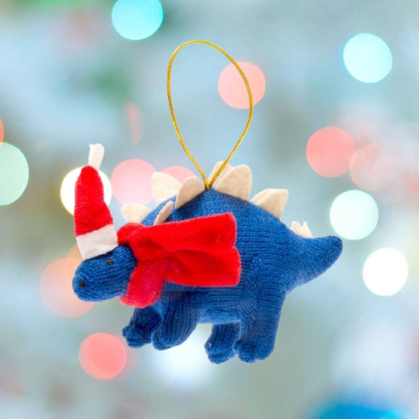 Knitted Stegosaurus Christmas Ornament, Christmas Decor