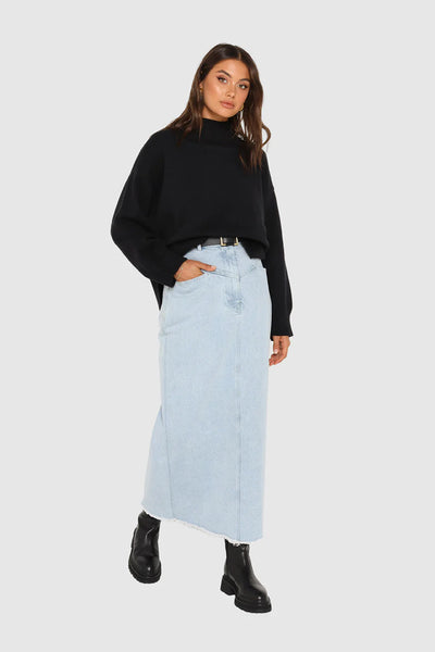 BAILEY MAXI DENIM SKIRT