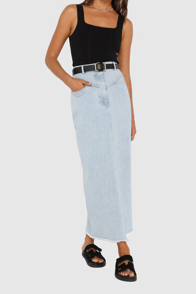 BAILEY MAXI DENIM SKIRT