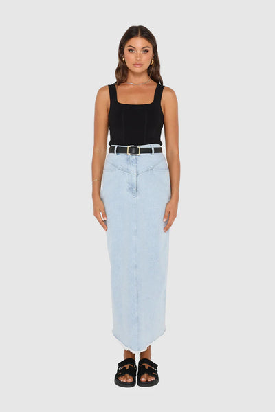 BAILEY MAXI DENIM SKIRT