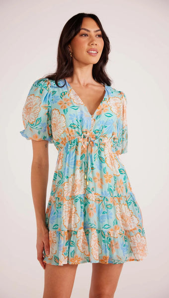 EVELYN PUFF SLEEVE MINI DRESS