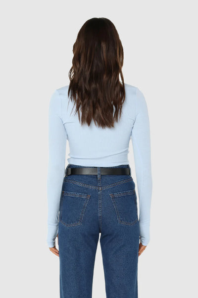 HAZEL LONG SLEEVE TOP - BLUE (LAST ONE)