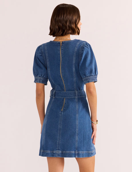 Ellis Denim Panel Mini Dress (LAST ONE)