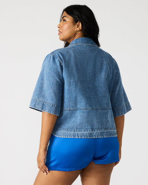 Eliana Denim Top Blue
