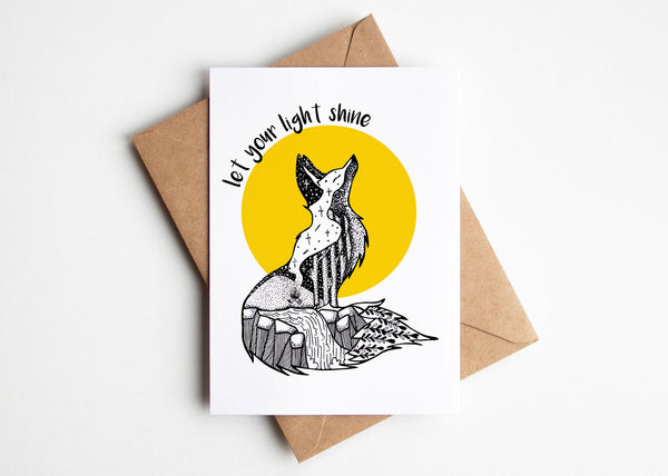 Let Your Light Shine; Greeting Card
