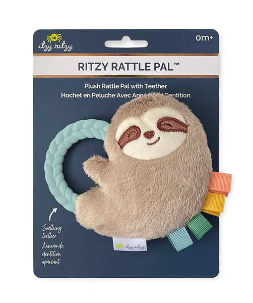 Sloth Ritzy Rattle Pal™ Plush Rattle Pal with Teether