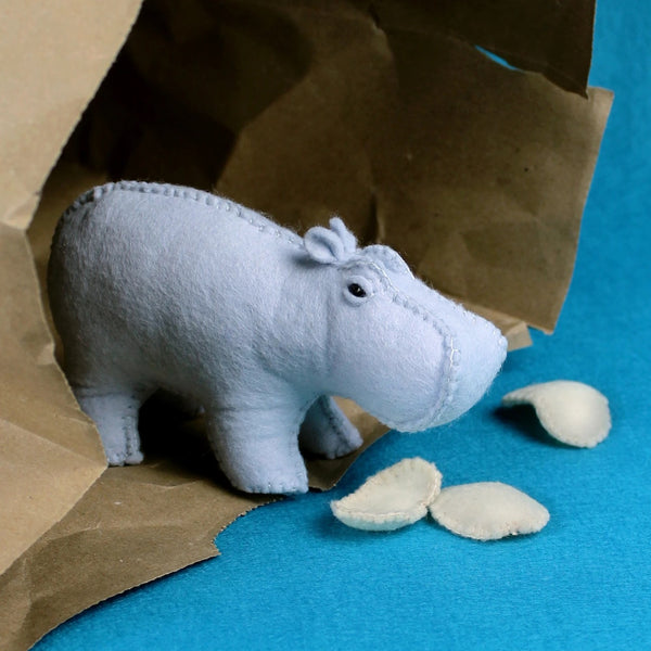 HOUSE HIPPO HAND STITCHING FELT KIT
