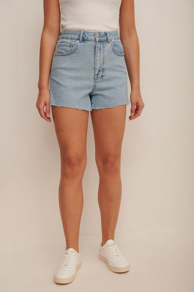 RAW HEM SLIT DENIM SHORTS (LAST ONE)