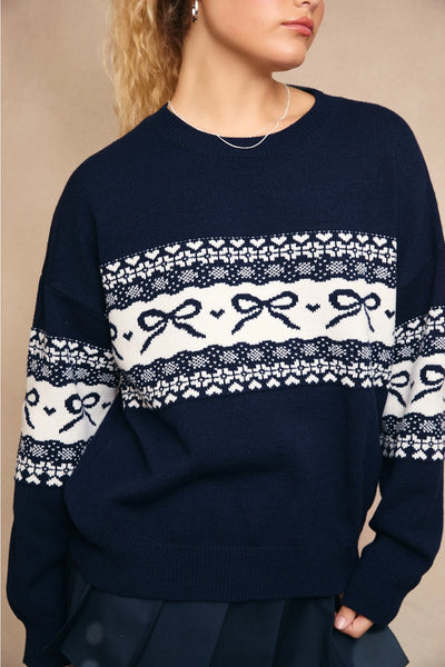 Bow Graphic Sweater