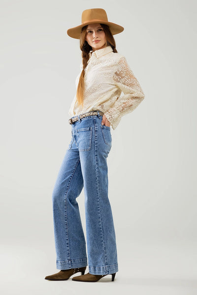 Romantic Beige Lace Shirt