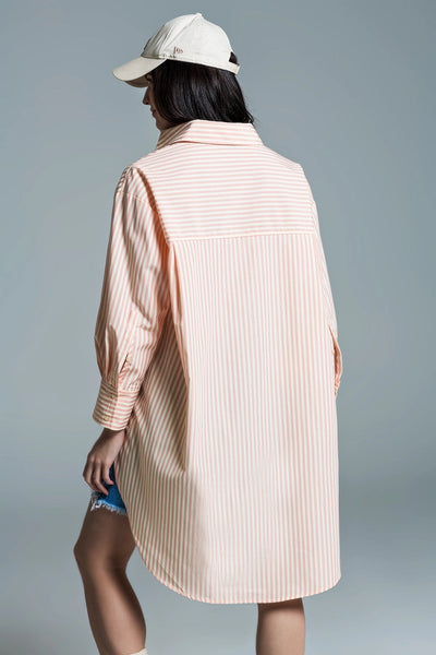 Light Orange Oversized Blouse