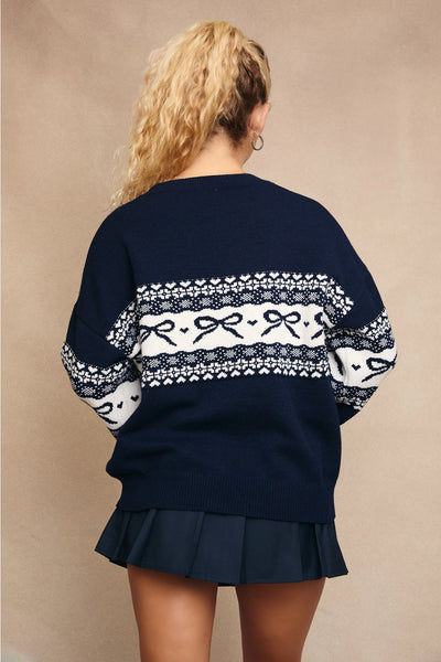 Bow Graphic Sweater