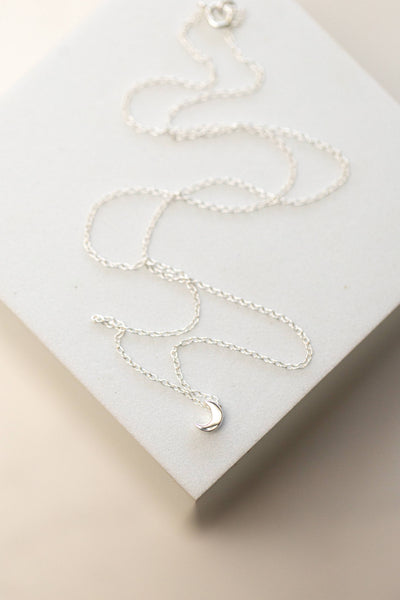 'Crescent Moon' Necklace (Silver & Gold)