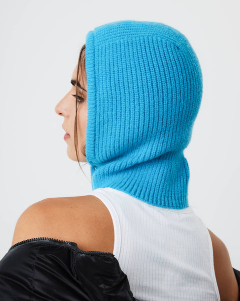 Button Up Balaclava in Blue