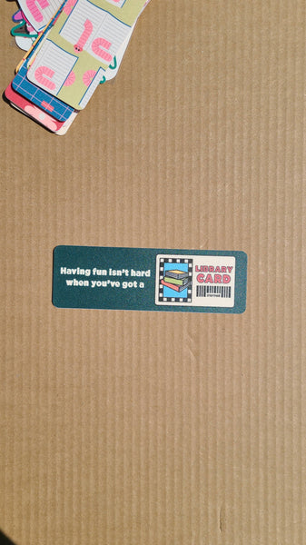 Library Card Bookmark