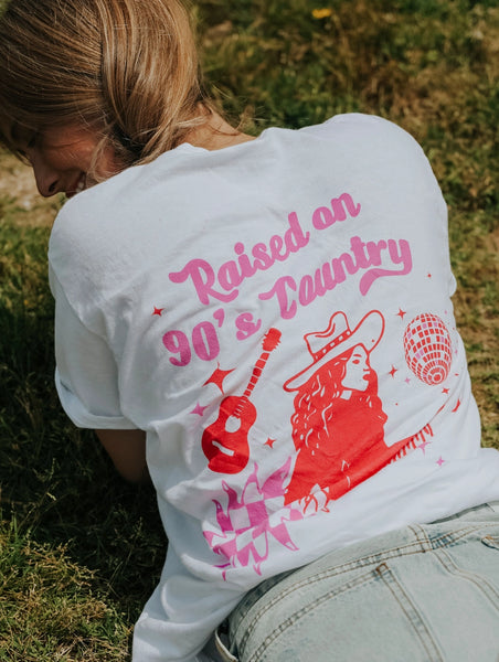 Raised On 90's Country (Front + Back) Graphic Tee (LAST ONE)