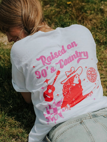 Raised On 90's Country (Front + Back) Graphic Tee