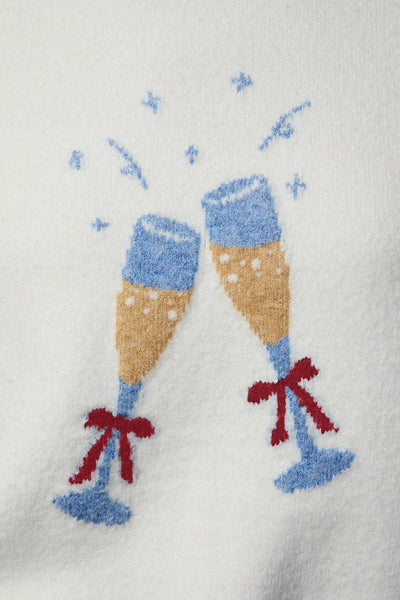 CHAMPAGNE GRAPHIC SWEATER