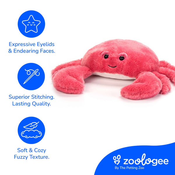 12" (24cm) Sea Fuzzlez Crab Stuffed Animal