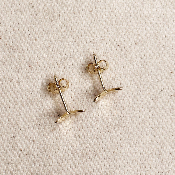 18K Gold Filled Mini Butterfly Stud Earrings