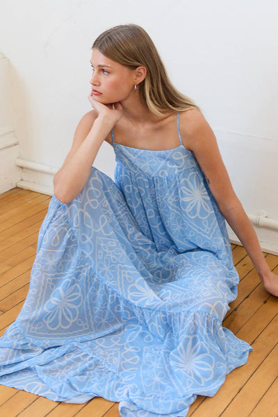 Floral Tiered Summer Long Dress