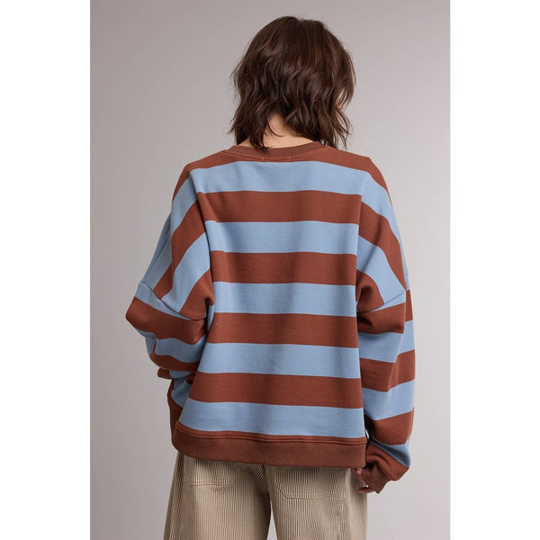 Stripe Crew Neck Sweatshirt