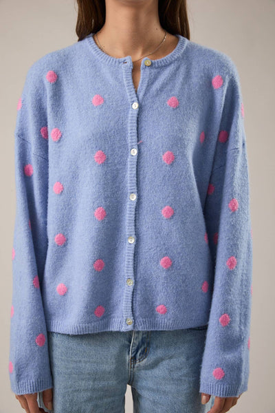 POLKA DOT SWEATER CARDIGAN