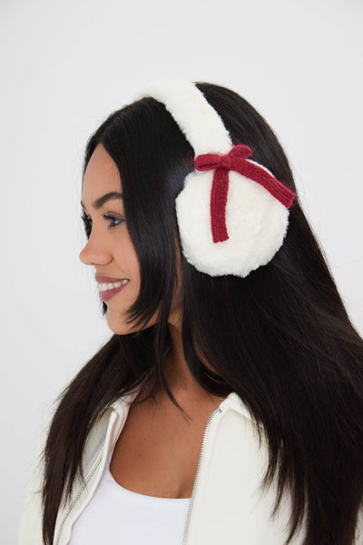 Fluffy Earmuffs with Bows