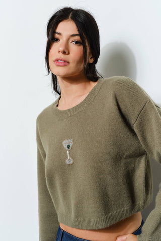 ADDISON MARTINI BEAD SWEATER
