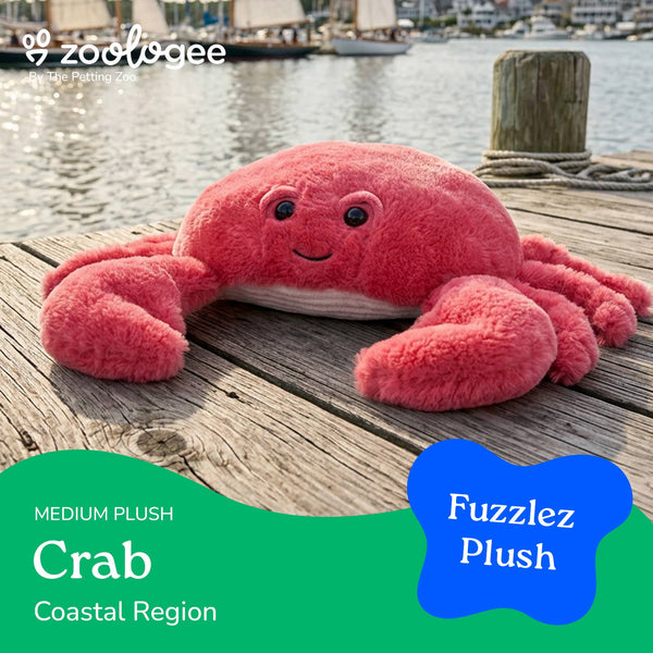 12" (24cm) Sea Fuzzlez Crab Stuffed Animal