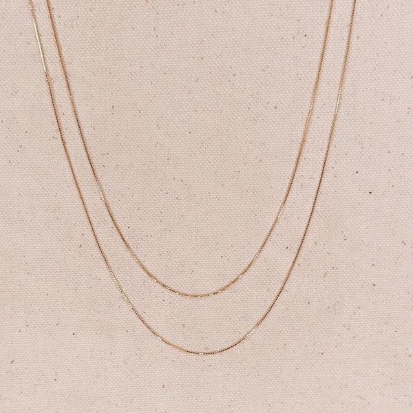 18k Gold Filled Thin Box Chain