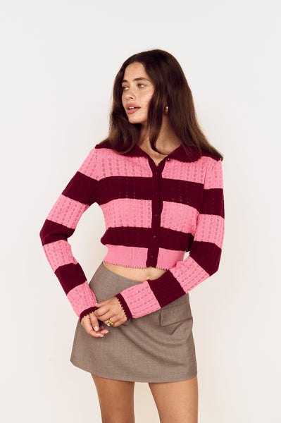 Lourdes Stripe Cardigan