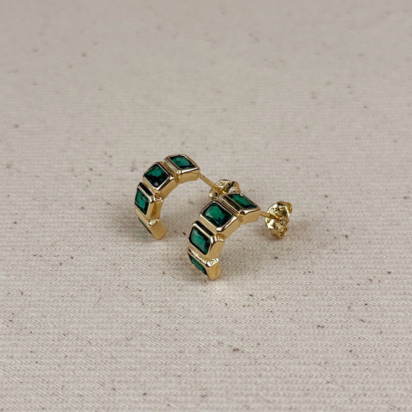 18k Gold Filled Chunky Curve Earrings