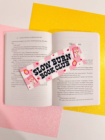 Slow Burn Book Club Glitter Bookmark