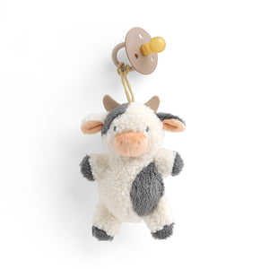 Bitzy Pal Natural Rubber Pacifier & Plush - Cow