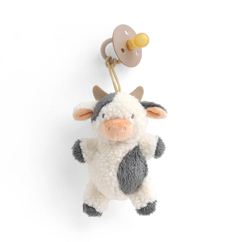 Bitzy Pal Natural Rubber Pacifier & Plush - Cow