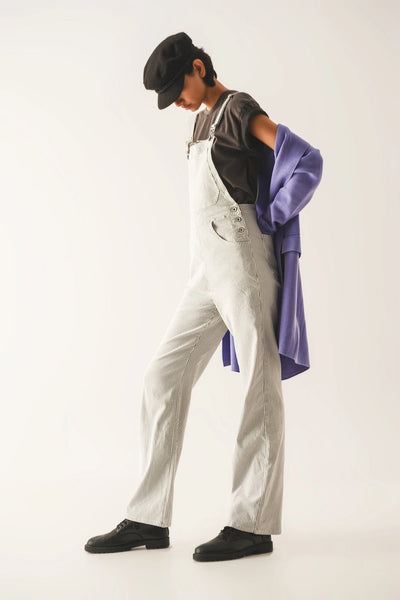 Grey Stripes Overalls