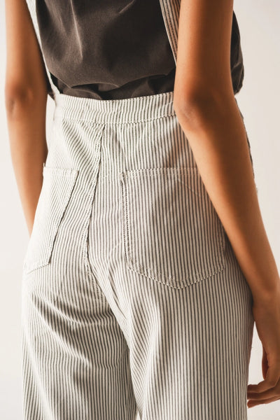 Grey Stripes Overalls