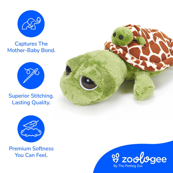 12" (30cm) Pocketz Sea Turtle Green sea life