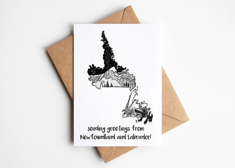 Sending Greetings from Newfoundland; Greeting Card