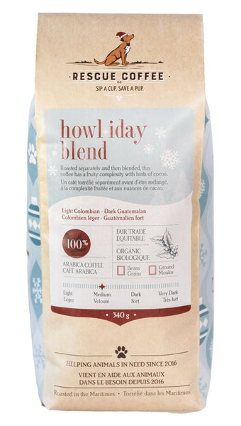 Howl-iday Blend| Light/Dark Roast | 1lb Bag | Organic Coffee: Whole bean